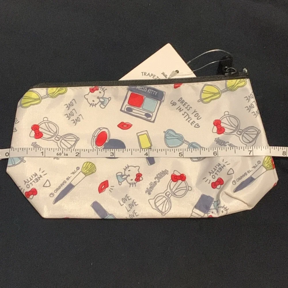 NWT Hello Kitty Makeup Bag Trapezoid Pouch from Japan